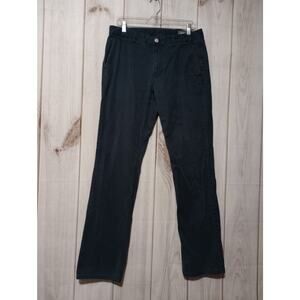 Bonobos Pants Mens 33x34 Black Straight Leg Casual Chinos Cotton Button Fly